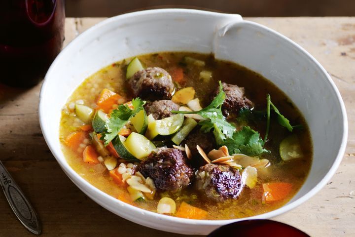 Cooking Soups Spiced Moroccan meatball soup