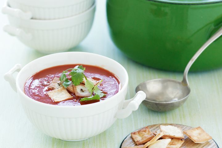 Cooking Soups Spicy tortilla soup