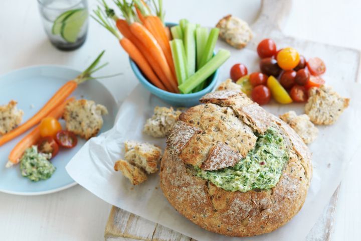 Cooking Soups Spinach cob loaf