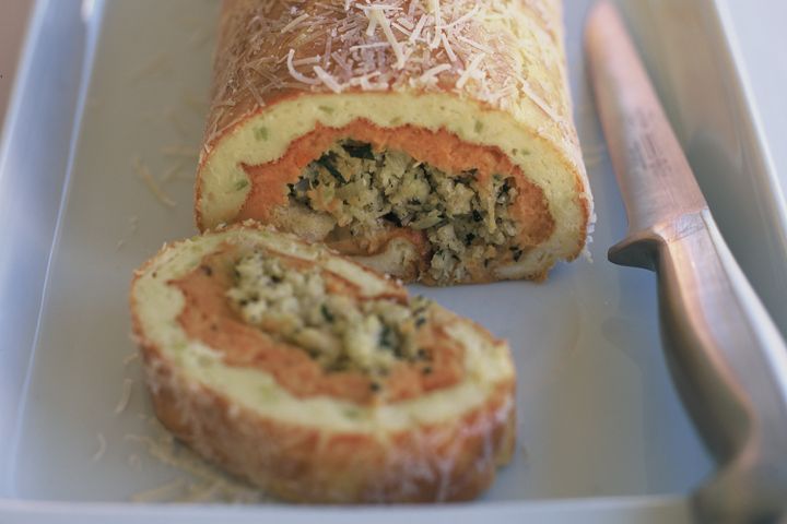 Cooking Soups Sweet potato & leek roulade with Xmas stuffing