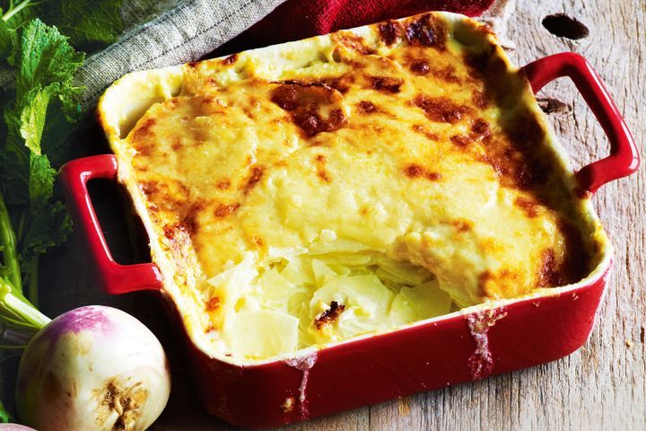 Cooking Soups Turnip & leek gratin