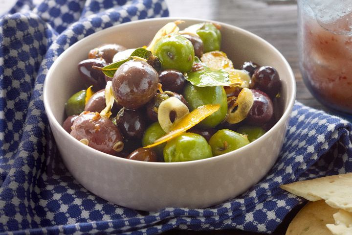 Cooking Vegetarian Agrodolce olives