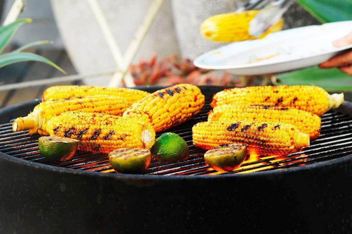 Cooking Vegetarian Chilli-lime corn on the cob