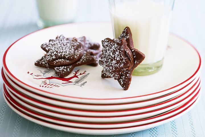 Cooking Vegetarian Chocolate shortbread stars