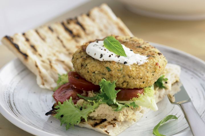 Cooking Vegetarian Couscous and cannellini bean burgers