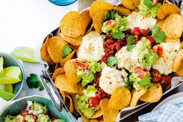 Cooking Vegetarian Easy lentil and bean nachos