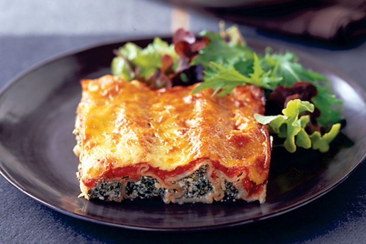 Cooking Vegetarian Feta, spinach and ricotta cannelloni