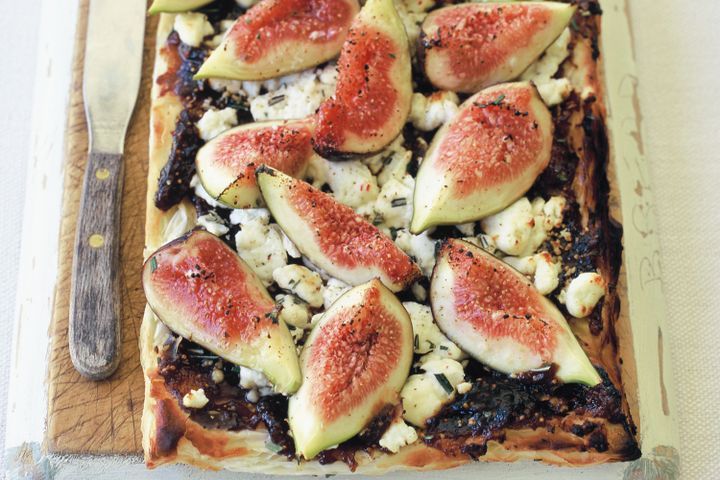 Cooking Vegetarian Fig and goats cheese tranche (vegetarian)