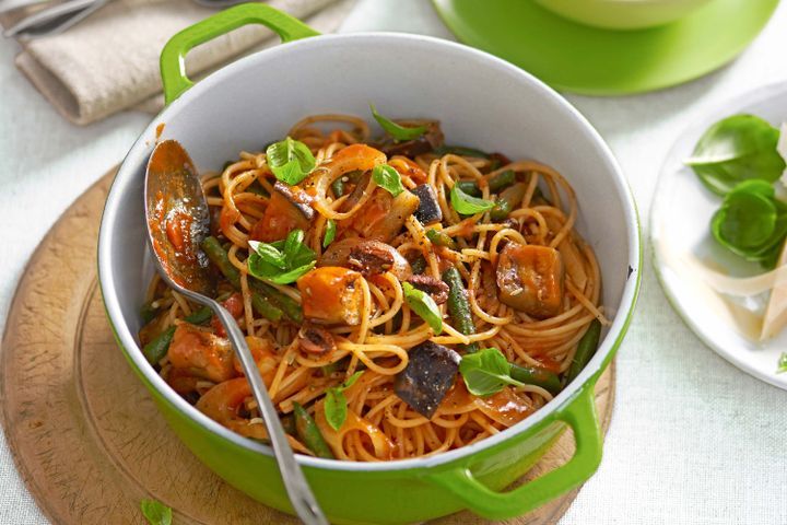 Cooking Vegetarian Gluten-free vegie spaghetti