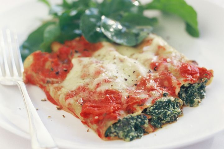 Cooking Vegetarian Gordanas spinach and ricotta cannelloni