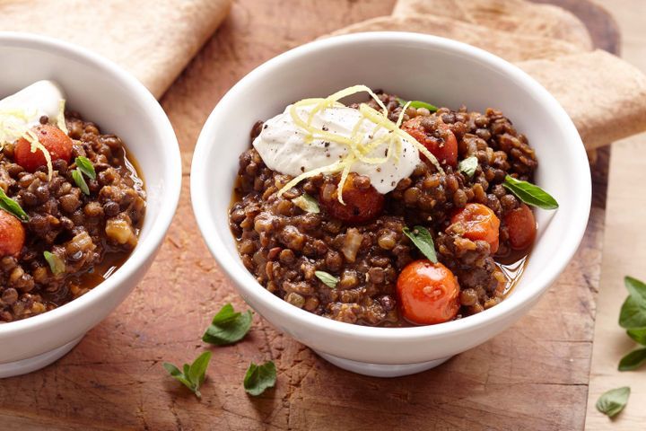 Cooking Vegetarian Lentil stew