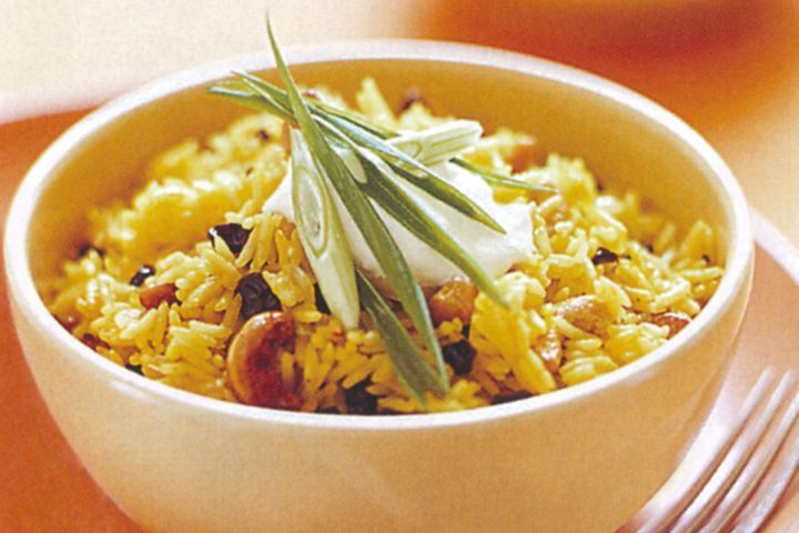 Cooking Vegetarian Microwave saffron pilaf