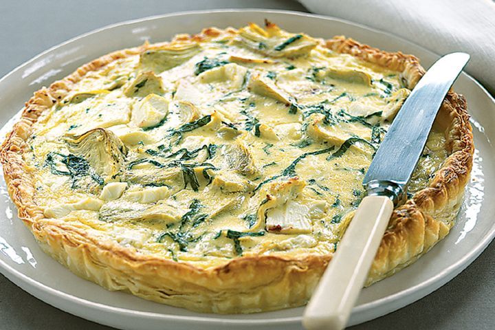 Cooking Vegetarian Olive, artichoke & feta tart