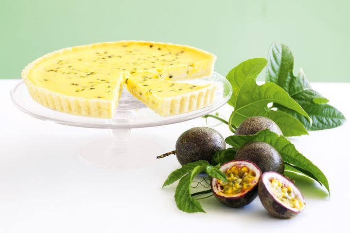 Cooking Vegetarian Passionfruit & lime tart