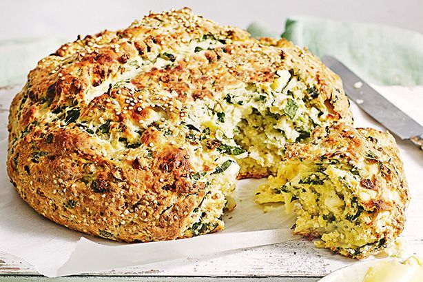 Cooking Vegetarian Quinoa, silverbeet and feta soda bread