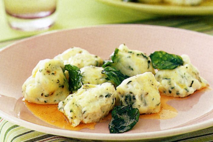 Cooking Vegetarian Ricotta gnocchi with brown butter & crisp basil