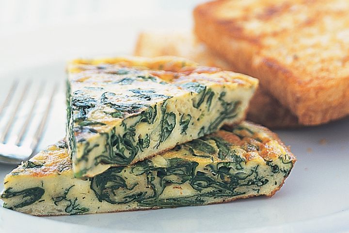 Cooking Vegetarian Ricotta & spinach frittata