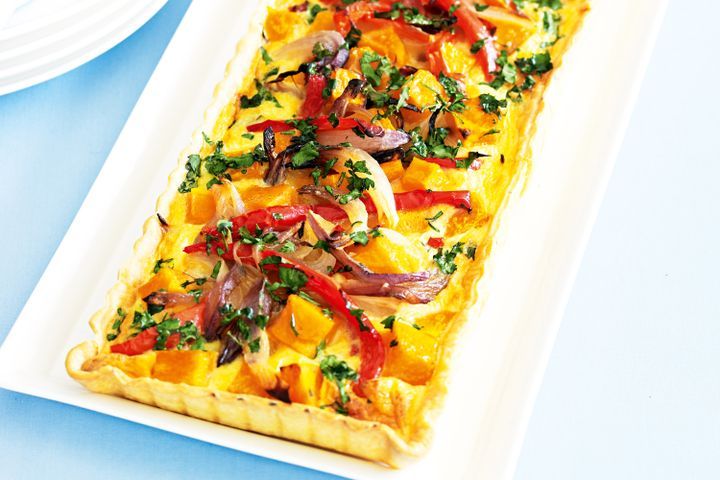 Cooking Vegetarian Roast vegetable quiche