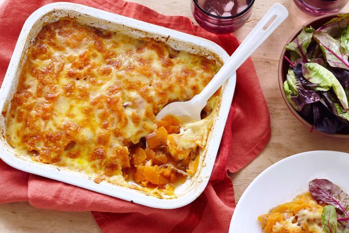 Cooking Vegetarian Slow-cooked sweet potato bake