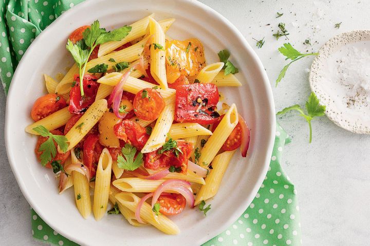 Cooking Vegetarian Speedy peperonata penne