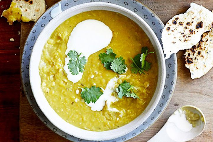 Cooking Vegetarian Spiced dhal soup