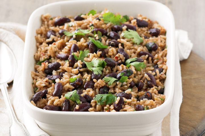 Cooking Vegetarian Spicy Mex red rice