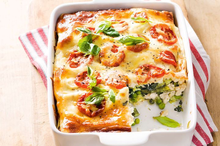 Cooking Vegetarian Spring vegetable lasagne