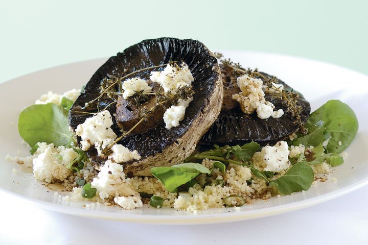 Cooking Vegetarian Thyme & balsamic baked mushrooms