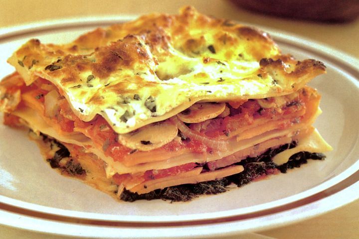 Cooking Vegetarian Vegetable, ricotta and spinach lasagne