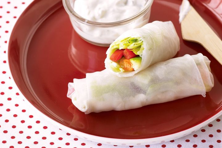 Cooking Vegetarian Vegetable rice paper rolls