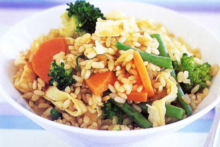 Cooking Vegetarian Vegetarian fried brown rice