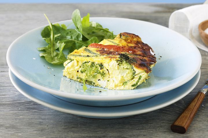 Cooking Vegetarian Vegie, ricotta & cheddar frittata