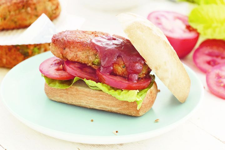 Cooking Vegetarian Vegie ricotta burgers