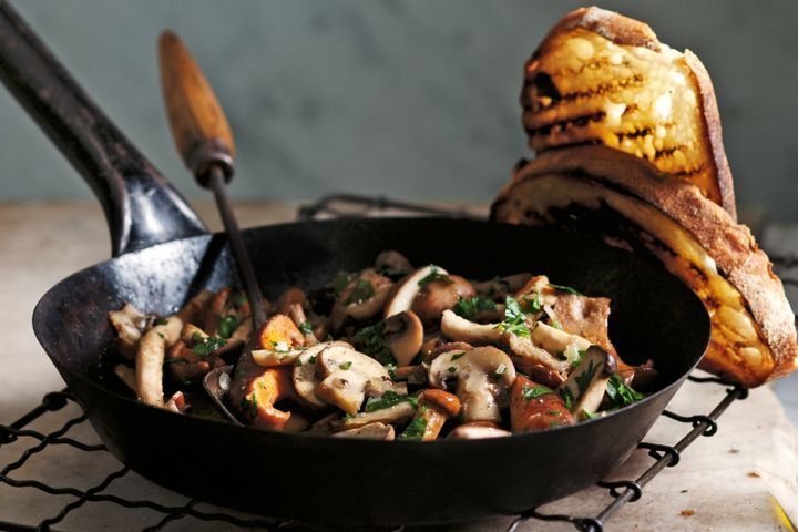 Cooking Vegetarian Wild mushroom bruschetta