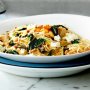 Angel-hair pasta with ricotta, spinach and artichoke