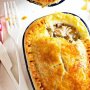 Anneka Mannings chicken, leek and thyme pies with simple flaky pastry
