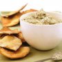 Artichoke dip with cumin wafers