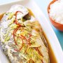 Asian-style steamed snapper