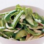 Asian greens, chicken and snow pea salad