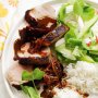 Asian style duck with cucumber and radish salad