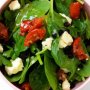 Baby spinach, semi-dried tomato and feta salad