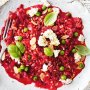 Bacon and beetroot risotto