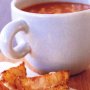 Baked bean soup with cheesy wedges