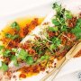 Baked snapper with crunchy Asian-style dressing
