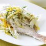 Baked snapper with fennel and preserved lemon salad