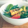 Barbecued capsicum and bean salad