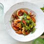 Barbecued honey prawns with pineapple salad