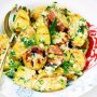 Barbecued potato salad with herbs & mayonnaise