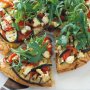 Barbecued vegetable pizza