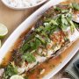 Barbecued whole snapper with lime and chilli